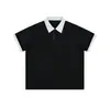 Camisa Polo Color Block Catteeius Sorona para Homens e Mulheres, Marca Tendência Estilo Americano de Verão, Fresca e de Secagem Rápida, Camiseta Casual Simples