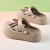 Zapatos Croc para Mujer Nuevo Estilo de Verano Lindo Dibujo Animado Sandalias Exteriores Suela Gruesa Aumentadora Antideslizantes Resistentes al Desgaste Fondo Alto Puntera Puntera Zapatillas