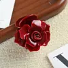 Yhj Accesorios para el Cabello Nuevo Placa de Acetato Flor de Rosa Tridimensional Pinza Pinza Tiburón para el Cabello en la Parte Posterior de la Cabeza
