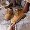 Novas Botas Martin Infantis Outono e Inverno Meninas Estampa de Leopardo Estilo Britânico Botas Quentes de Algodão Botas Curtas com Pelúcia Meninos Meninas Botas Simples