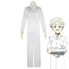 La Isla del Sueño Prometido Ropa de Cosplay para Hombre y Mujer Camisa Blanca Emma Manlei Disfraz de Cosplay de Anime Ropa para Mujer