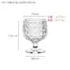Taça de Brandy Tipo Cristal com Padrão de Pedras Preciosas, Comumente Usada em Bares, Estilo Curto com Design de Casca Gravada, Copo de Whisky