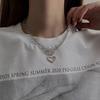 Collar Corazón de Durazno Estilo Minimalista Cool para Mujer, Diseño Nicho Hip-Hop Moderno, Nueva Cadena Clavicular 2025