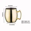 Taza Mule Bar Acero Inoxidable 304 Metal Moscow Mule Martillada Copa de Cóctel Julep Cobre Copa de Cóctel Transfronterizo