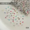 5a Circón Cúbico Pedrería para Uñas Pedrería de Fondo Plano Forma de Rombo Forma de Ojo Cuadrada Estrella Corazón Pedrería de Forma Irregular Uñas Postizas Pedrería para Uñas
