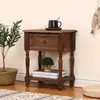 Gabinete de almacenamiento para sala de estar, Gabinete de entrada vintage de madera maciza, Gabinete envejecido, Gabinete de té montado en la pared, Estante de almacenamiento, Aparador estilo mediados de siglo
