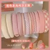Diadema rosa de verano con calavera alta para niñas, diadema de presión para el cabello de temperamento dulce, pasador diario antideslizante, coleta para lavarse la cara