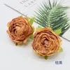 Tela de Seda Simulada con Bordes Quemados y Flores de Rosa Envueltas en el Núcleo para Decoración de Bodas, Decoración del Hogar, Arreglos Florales, Accesorios de Fotografía para Hoteles, Flores Artificiales