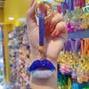 Barro de cerámica labios de diamantes completos cadena para coche anillo de cadena cordón llavero colgante bolsa de pareja colgante pequeños regalos al por mayor