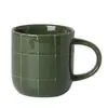 Tazas Cerámicas Nórdicas al por Mayor Rayas Verticales Cuadros Color Sólido Tazas de Café Personalizadas Fábrica Transfronteriza