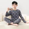 Pijama de verano para niños, ropa fina de algodón puro para el hogar, de manga larga y con aire acondicionado para adolescentes y niños.