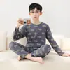Pijama Infantil Novo 2025 Primavera e Outono Algodão Puro Manga Longa Fino para Crianças Pequenas, Adolescentes e Crianças Maiores Roupas de Casa