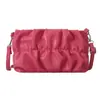 Bolsos de Alta Gama para Mujer 2025 Nuevo Bolso Bandolera de Moda Textura Plegada Bolso de Hombro Único Cruzado Color Puro Bolso Cuadrado Pequeño