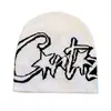 Gorro de Punto Estampado Europeo y Americano Transfronterizo, Gorro Jacquard Versátil de Nicho sin Visera Estilo Hip-Hop Callejero de Moda