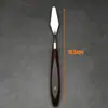 Raspador de pintura al óleo altamente elástico, cuchillo para mezclar colores de pintura acrílica artística, raspador de pintura de acero inoxidable individual con mango de madera