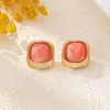 Pendientes Cuadrados de Acrílico Coloridos de Moda y Sencillos de Venta Caliente Transfronteriza Adecuados para que las Mujeres los Usen para el Viaje Diario