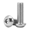 Tornillos de cabeza redonda de acero inoxidable 304 con hexágono interior, tornillos de cabeza plana con hexágono interior M2M3M4-M12 Dongming