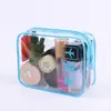 Bolsa de Maquiagem Transparente de PVC para Higiene Pessoal Bolsa de Higiene Pessoal Portátil para Viagem Em Estoque Atacado Pode Personalizar Logo Bolsa de Armazenamento Multifuncional