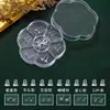Pendientes de Resina de 7 Rejillas para Mujer, Postes Transparentes para Agujeros de Oreja, Anti-Obstrucción, Hipoalergénicos, Clavos para Hélice de Oreja sin Plástico, Pendientes de Poste para Oreja