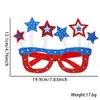 Nuevas Gafas de Estrella de Cinco Puntas para el Día de la Independencia Suministros de Decoración para Fiesta del Día de los Veteranos Americanos Sombrero de EE. UU. Marco de Gafas con Corona