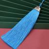 Nuevo colgante de linterna para coche largo Hanfu antiguo con borla y nudo chino de 13 cm para sombrero Fu