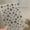 Adesivos de Arte para Unhas Bronzeados Estrela e Lua Retrô Estilo Popular de Celebridade da Internet Adesivos de Arte para Unhas Estrela e Lua Retrô Prata Estéreo em Relevo