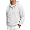 Sudadera con capucha para hombre de textura gofre, de moda, para otoño e invierno, corte holgado, con cremallera y bolsillos, en stock