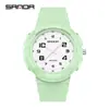 Sanda Transmisión en Vivo Moda Popular Versátil Reloj de Cuarzo para Estudiantes Hombres y Mujeres Digital Grande Simple Silencioso Hora de Viaje Reloj Impermeable