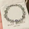 Pulsera de diamantes brillantes de dopamina colorida, exquisita y única, versátil, moderna, elegante, de nicho, estilo minimalista, pulsera colorida y exquisita