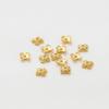 Paquete de 18k color oro reteniendo Xizang copo de nieve 6mm tapa de flor soporte de cuentas toroide diy collar tapa de cuentas soporte accesorios hechos a mano