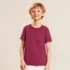 Camiseta de Algodão de Manga Curta Cor Sólida Verão Transfronteiriça Roupas Infantis Meia-manga Roupas Pai e Filho Roupas de Classe Camiseta Básica com LOGO Estampado