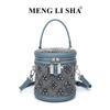Bolso para Mujer Modelo Nuevo 2026, Bolso de Hombro Cruzado, Bolso de Mano Estampado de Nicho de Verano de Alta Gama, Bolso Cubo