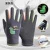 Nuevos guantes de invierno y otoño para niños y niñas, de dibujos animados, dinosaurio pequeño luminoso, para deportes al aire libre, impermeables para la nieve, forrados de forro polar, cálidos para niños