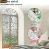 Película de Vidrio de Colores Tulipán Translúcida Opaca Pegatina Decorativa para Ventana de Puerta Corredera de Baño Película de Privacidad Decorativa