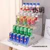 Estante de Exhibición para Bebidas de Escritorio Transparente Acrílico Escalonado Estante de Exhibición Snacks Jugo Estante de Almacenamiento Multicapa Estante de Supermercado