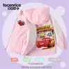 Chaqueta cortavientos con forro polar para niños de Cars Rayo McQueen 95 Racing con capucha a prueba de viento