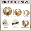 Productos de Madera Transfronterizos, Adornos Colgantes Redondos Huecos, Colgantes de Madera Estilo Bohemio de Hojas y Plantas, Estilo Bohemio