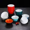 Tazones pequeños de plástico de melamina tamaño A5, aptos para uso comercial en comedores, tazones para sopa, restaurantes de hot pot, tazones para salsas para mojar, tazones para avena y restaurantes de comida rápida; estos cuencos están diseñados para imitar la apariencia de la porcelana