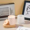 Shan Can Resina Epoxi Cristalina Goteo Redondo Raya Tarro de Almacenamiento Diy Yeso Vaso para Vela Contenedor Molde de Silicona