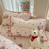 Funda de almohada individual con borde de pompón de dibujos animados de terciopelo de leche para niños, estudiantes, dormitorio, funda individual de franela para almohada de invierno