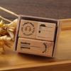 Lindo material de decoración de diario impreso para estudiantes artísticos transfronterizos, traje mate de 6 tipos, exquisito sello de madera