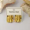 Pendientes Geométricos Plegados Transfronterizos Europeos y Americanos para Mujer, Pendientes Exagerados de Acero Inoxidable a la Moda con Personalidad, Pendientes Triangulares Exquisitos