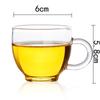 Vidro espesso resistente ao calor xícara de chá pequena alça transparente alça de cor kung fu xícara de chá xícara de chá xícara de chá xícara de água pequena resistente a alta temperatura