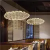 Salão de Exposições Lustre Designer Grade Engenharia Rede de Ferro Nuvens Gipsofila Nórdico Criativo Salão Restaurante Moderno Simples