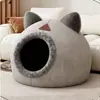 Casa Cerrada con Esterilla para Gatos para Todas las Estaciones, Cama Cálida de Invierno para Gatos, Seguridad Otoño e Invierno, Cama de Invierno para Perros y Gatos