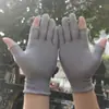Guantes Dew Dos Dedos Medio Dedo Negro Puro Hombres y Mujeres Empaque Expreso Nylon Protección Laboral Conducción Guantes Finos Faltan 2 Dedos