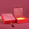Caixa de jóias de linho de alta qualidade texto jogar contas pulseira pulseira caixa de jóias placa de contas caixa de armazenamento caixa de presente atacado