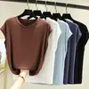 Nova Camiseta de Verão 2025 Sem Mangas para Mulheres, Camisa Básica Versátil de Modal, Camada Interna Fina, Top de Cor Pura Tamanho Grande
