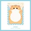 Lindas notas adhesivas con forma de gato de alto valor estético, estilo caricatura ins, adhesivas, adecuadas para agendas de estudiantes, notas de recordatorio y mensajes reutilizables
