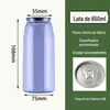 Lata de 500ml Abertura Fácil Garrafa de Chá com Leite Garrafa de Plástico Tampa de Abertura Fácil Transparente Para Viagem Embalagem Selada Pet de Qualidade Alimentar Garrafa de Bebida